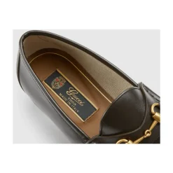 Mørkebrune Læder Horsebit Loafers