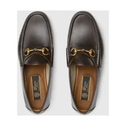 Mørkebrune Læder Horsebit Loafers