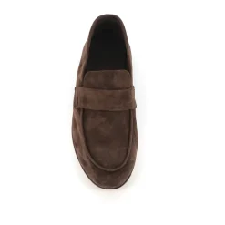 Mørkebrune Suede Loafers