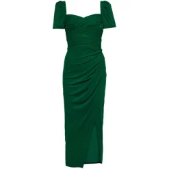 Mørkegrøn Iris Midi Kjole