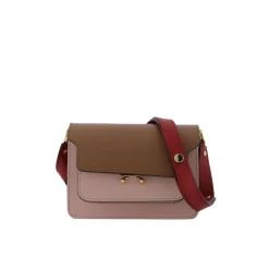 Multifarvet Læder Mini Trunk Skuldertaske