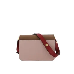 Multifarvet Læder Mini Trunk Skuldertaske