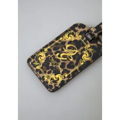 Multifarvet Leopard Læder Kuffertmærke