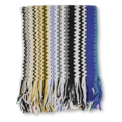 Multifarvet Uldtørklæde
