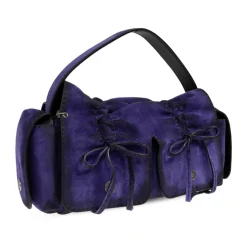 Multipocket Suede Shoulder Bag