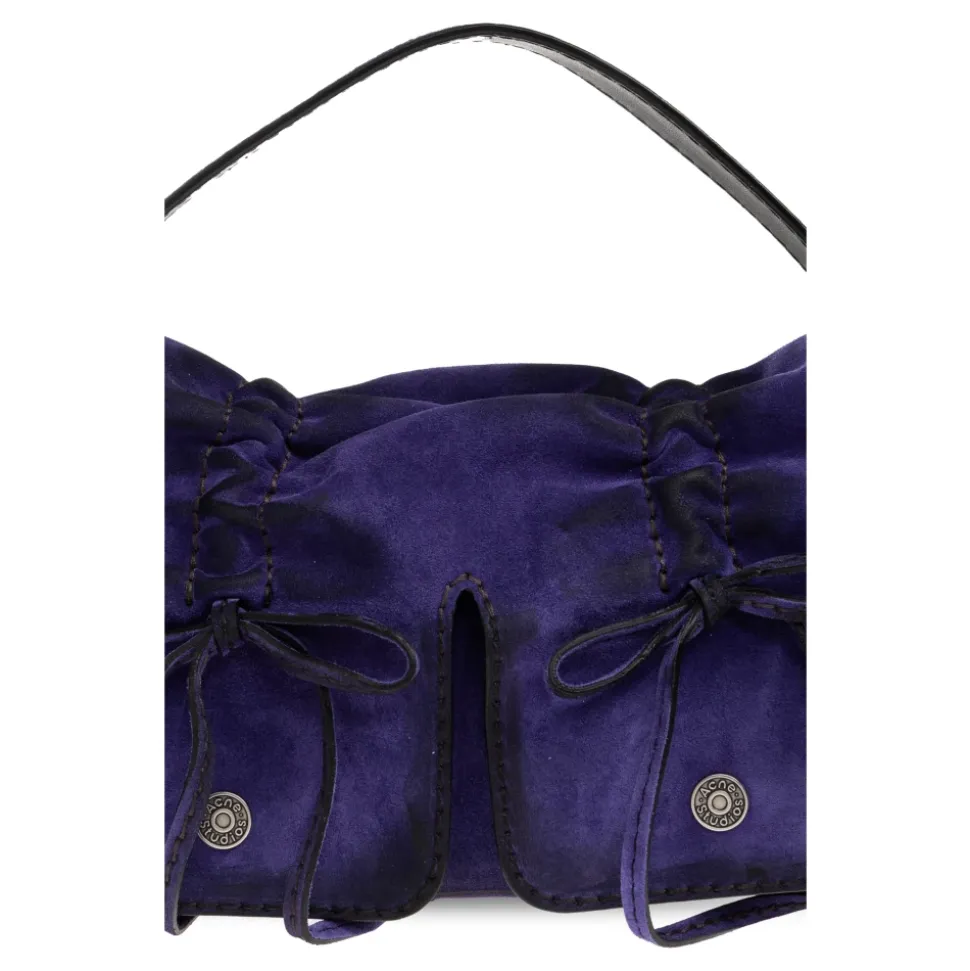 Multipocket Suede Shoulder Bag
