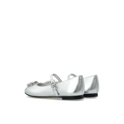 Nappa Læder Ballerinasko med Broche