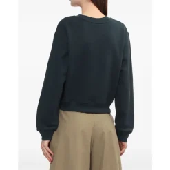 Navy Fox Broderet Crew Neck Sweater