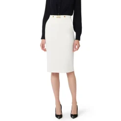 Nederdel i crepe stof med juvel logo