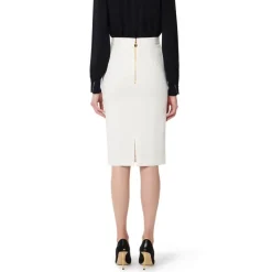 Nederdel i crepe stof med juvel logo