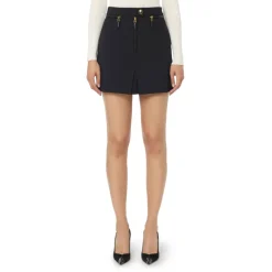 Nederdel i dobbeltlags crepe med lynlås