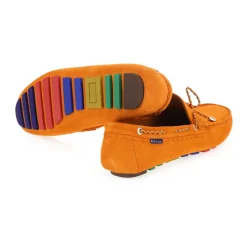 Orange Ruskind Klassiske Mokkasiner Sko