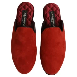 Orange Ruskind Slides Flade Sko