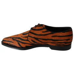 Orange Tiger Mønster Formel Brogue Sko