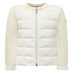 Padded Wool Zip-Up Cardigan