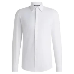 Performance-stretch struktureret stofskjorte