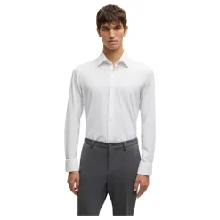 Performance-stretch struktureret stofskjorte