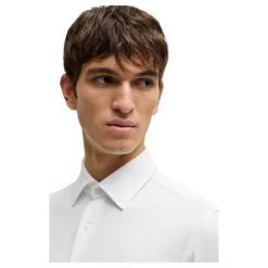 Performance-stretch struktureret stofskjorte