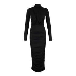 Plisseret Jersey Midi Kjole