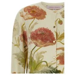 Poppy-Print Cardigan