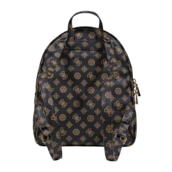 Print Rucksack med lynlås og flere lommer