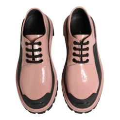 Pudder Pink Læder Snøresko