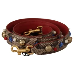 Python Læder Studded Strop