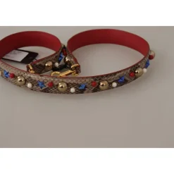 Python Læder Studded Strop