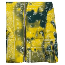 Quiltet Børnecoat Grøn/Gul Bandana Print