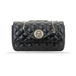 Quiltet læder skuldertaske Magnetisk lukning