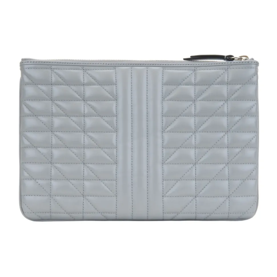 Quiltet læderclutch