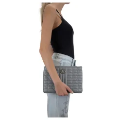 Quiltet læderclutch