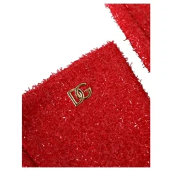 Rød Lurex Arm Længde Mode Handsker