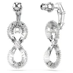 Øreringe Unisex Hyperbola Infinity Hvid Rhodium-belagt 5679793