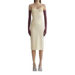 Ribbed Bodice Midi Dress