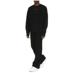 Ribbet Bomuld Crew-Neck Sweatshirt