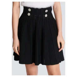 Ribstrikket skater nederdel