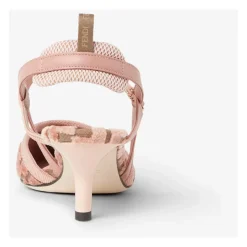 Rosa Velvet Slingback Hæle