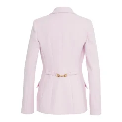 Rose Crepe Blazer med Notched Revers