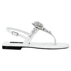 Sandals Flat Crystal Skull with Crystals