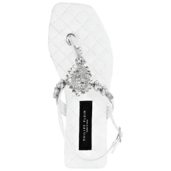 Sandals Flat Crystal Skull with Crystals