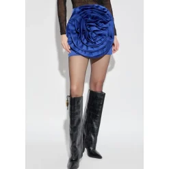 Satin Big Flower Skirt