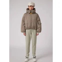 Satin Oversize Bomberjakke med Dun