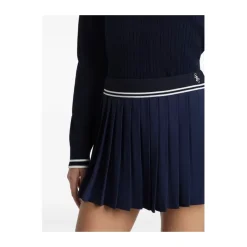 Serif Logo Plisseret Nederdel