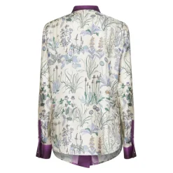 Silkeskjorte med print