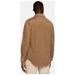 Skjorte i Blå Fløjl med Regular Fit