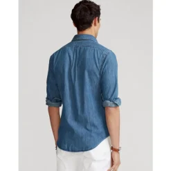 Skjorte i denim med skræddersyet pasform