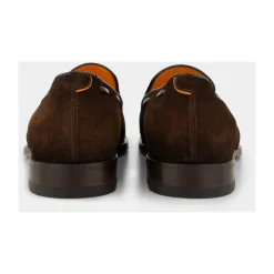 Sko i ruskind og læder med kvaster