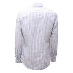 Slim Fit Bomuldsskjorte Hvid/Blå