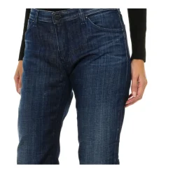 Slim Fit Denim Jeans med læderstriber